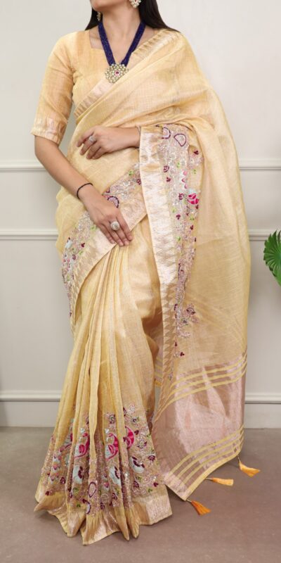 YNF 7401 Yellow in Zari Kota Tissue Zari Work & Embroidery Work Saree . Get it for ₹3199. Delivery 4-6 Working Days. Shop now. | Designer Sarees, Sarees, Bollywood Sarees, Creative Sarees, Embroidered Sarees, Ethnic Saree, Modern Digital sarees, Party Wear Sarees