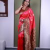 Pink Soft Paithani Silk Zari Lace Work Saree