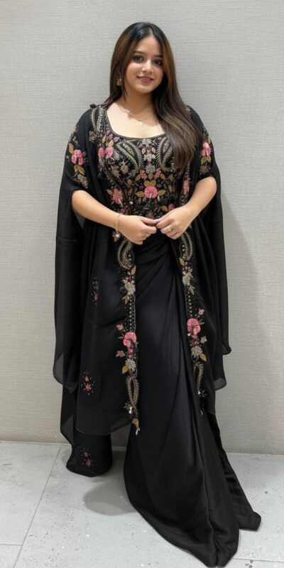 BE 425 Black Color Rangoli Silk Dhoti Suit with Embroidery Work. Wedding, Party, Festive, Events, Best Price ₹1999. Delivery 4-6 Working Days. Shop now. | Jump Suits, Tops & Bottoms, Track Suits, Salwar suit, Casual Suits, Creative suits, Designer Suits, Palazzo Suits, Party Wear Suits, Patiala Suits, Straight Suits, Trendy Wear
