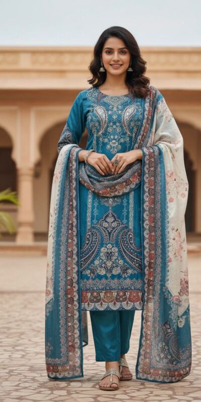BE 438 Blue Chinon Salwar Suit Perfect for Wedding, Party, Temple Visit, Reception, Karwa Chauth – . Grab it for ₹1799. Delivery 4-6 Working Days. | Jump Suits, Salwar suit, Casual Suits, Creative suits, Designer Suits, Palazzo Suits, Party Wear Suits, Patiala Suits, Straight Suits