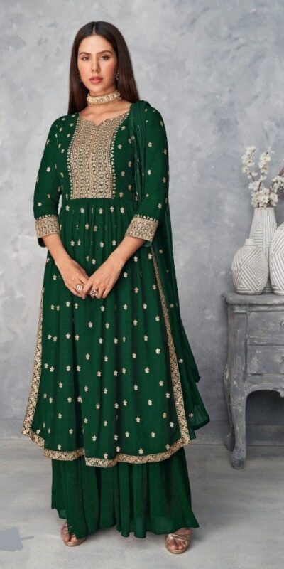 DS A 8584 Green Color Georgette Salwar Suit with Embroidery Work. Special Price ₹1899. Delivery 4-6 Working Days. Shop now. | Jump Suits, Salwar suit, Casual Suits, Creative suits, Designer Suits, Palazzo Suits, Party Wear Suits, Patiala Suits, Straight Suits