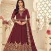DS 1121 Maroon Georgette Salwar Suit with Stone Work. Get it for ₹1999. Wedding, Party, Festive, Events, Delivery 4-6 Working Days. Shop now. | Gowns, Bollywood Gowns, Creative Gowns, Designer Gowns, Embroidered Gowns, Party Wear Gowns