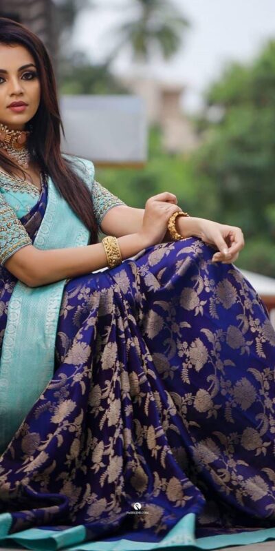 LKP 1071 Navy Blue in Soft Lichi Silk ace Border & Lace Work Saree . Exclusive Offer ₹1449. Delivery 4-6 Working Days. Shop now. | Designer Sarees, Sarees, Bollywood Sarees, Creative Sarees, Embroidered Sarees, Ethnic Saree, Modern Digital sarees, Party Wear Sarees