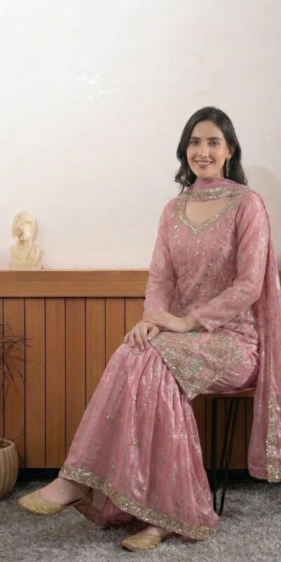BE 440 Peach Fendy Salwar Suit With Embroidery Work & Bead Work. Exclusive Offer ₹2399. Delivery 4-6 Working Days. Shop now. | Jump Suits, Salwar suit, Casual Suits, Creative suits, Designer Suits, Palazzo Suits, Party Wear Suits, Patiala Suits, Straight Suits