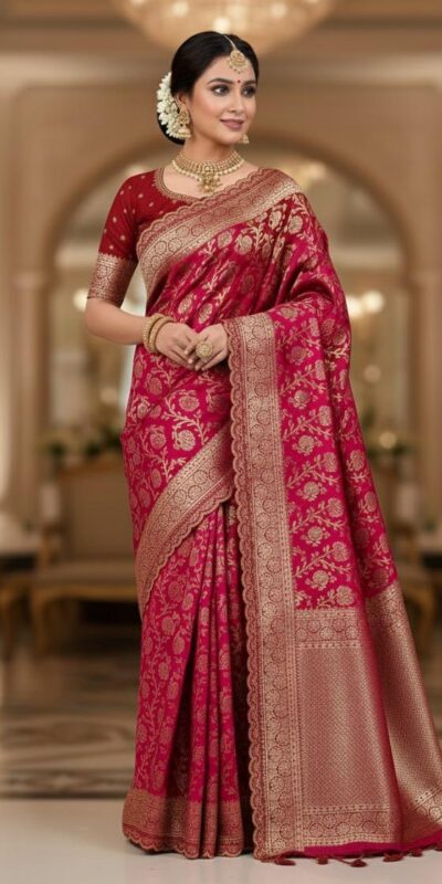 MS 451 Pink Litchi Silk Saree with Embroidery Work & Lace Work. Available at ₹1399 only. Delivery 4-6 Working Days. Shop now. | Designer Sarees, Sarees, Bollywood Sarees, Creative Sarees, Embroidered Sarees, Ethnic Saree, Modern Digital sarees, Party Wear Sarees