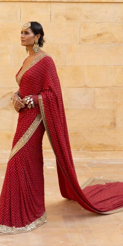 BD 1811 Red in Faux Georgette Mirror Work & Embroidery Work Saree . Exclusive Offer ₹2049. Delivery 4-6 Working Days. Shop now. | Designer Sarees, Sarees, Bollywood Sarees, Creative Sarees, Embroidered Sarees, Ethnic Saree, Modern Digital sarees, Party Wear Sarees