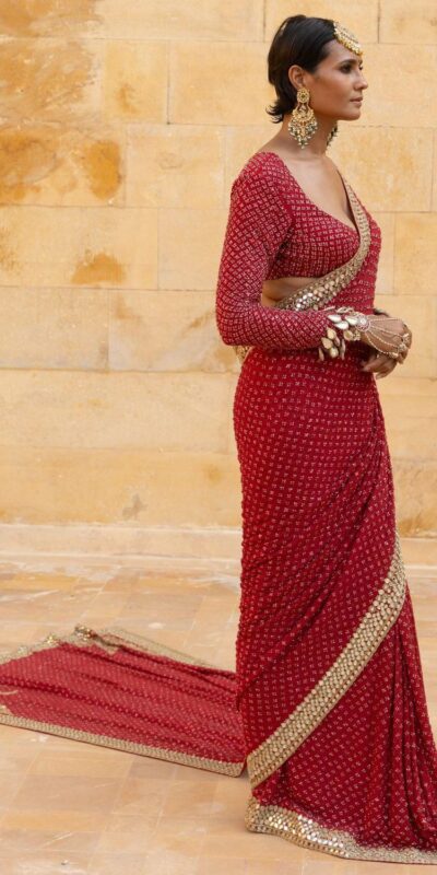 BD 1811 Red in Faux Georgette Mirror Work & Embroidery Work Saree . Exclusive Offer ₹2049. Delivery 4-6 Working Days. Shop now. | Designer Sarees, Sarees, Bollywood Sarees, Creative Sarees, Embroidered Sarees, Ethnic Saree, Modern Digital sarees, Party Wear Sarees