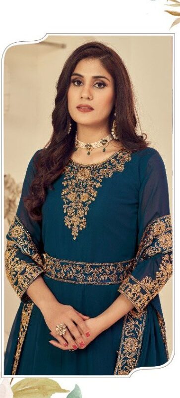 DS 1121 Tea Georgette Salwar Suit with Stone Work. Get it for ₹1999. Wedding, Party, Festive, Events, Delivery 4-6 Working Days. Shop now. | Gowns, Bollywood Gowns, Creative Gowns, Designer Gowns, Embroidered Gowns, Party Wear Gowns