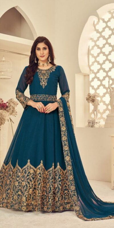 DS 1121 Tea Georgette Salwar Suit with Stone Work. Get it for ₹1999. Wedding, Party, Festive, Events, Delivery 4-6 Working Days. Shop now. | Gowns, Bollywood Gowns, Creative Gowns, Designer Gowns, Embroidered Gowns, Party Wear Gowns