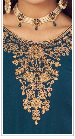 DS 1121 Tea Georgette Salwar Suit with Stone Work. Get it for ₹1999. Wedding, Party, Festive, Events, Delivery 4-6 Working Days. Shop now. | Gowns, Bollywood Gowns, Creative Gowns, Designer Gowns, Embroidered Gowns, Party Wear Gowns