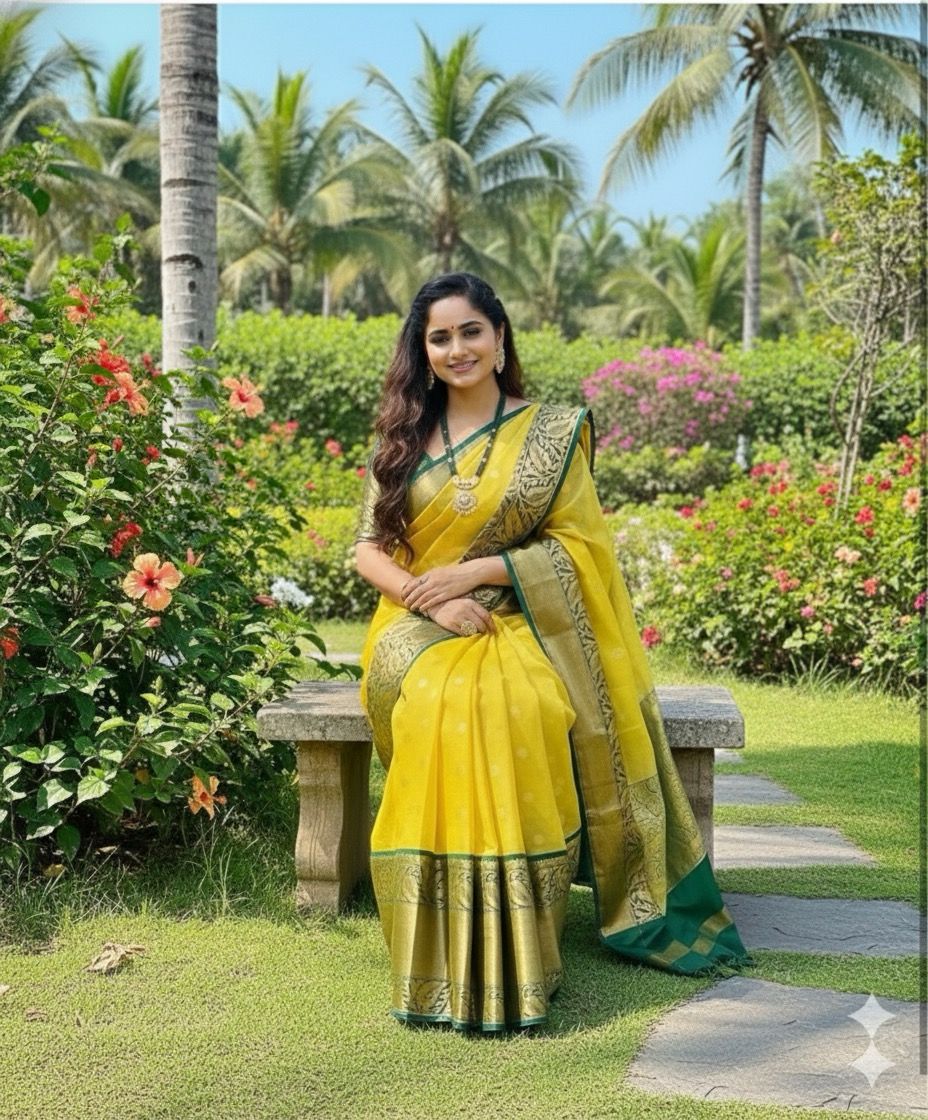 KPR 225 Yellow in Soft Lichi Silk Lace Work & Lace Border Saree . Special Price ₹1449. Delivery 4-6 Working Days. Shop now. | Designer Sarees, Sarees, Bollywood Sarees, Creative Sarees, Embroidered Sarees, Ethnic Saree, Modern Digital sarees, Party Wear Sarees