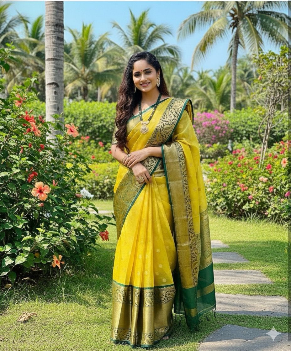 KPR 225 Yellow in Soft Lichi Silk Lace Work & Lace Border Saree . Special Price ₹1449. Delivery 4-6 Working Days. Shop now. | Designer Sarees, Sarees, Bollywood Sarees, Creative Sarees, Embroidered Sarees, Ethnic Saree, Modern Digital sarees, Party Wear Sarees