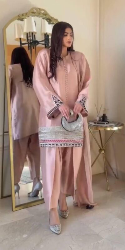 KF 1682 Light Pink Natural Crap Salwar Suit with Embroidery Work. Exclusive Offer ₹1849. Delivery 4-6 Working Days. Shop now. | Jump Suits, Salwar suit, Casual Suits, Creative suits, Designer Suits, Palazzo Suits, Party Wear Suits, Patiala Suits, Straight Suits
