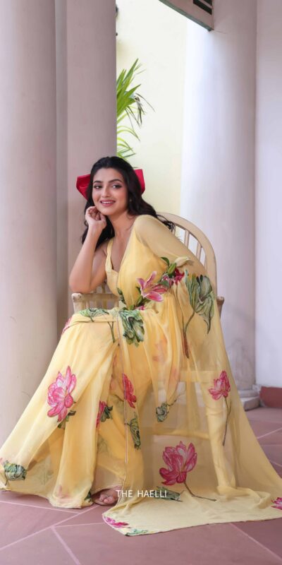NC 5497 Yellow Soft Tebby Silk Saree. Perfect for Wedding, Party, Onam, Family Gatherings, Mehendi – Festive Deal ₹2049. Delivery 4-6 Working Days | Designer Sarees, Modern Digital sarees, Sarees, Bollywood Sarees, Creative Sarees, Embroidered Sarees, Ethnic Saree, Party Wear Sarees