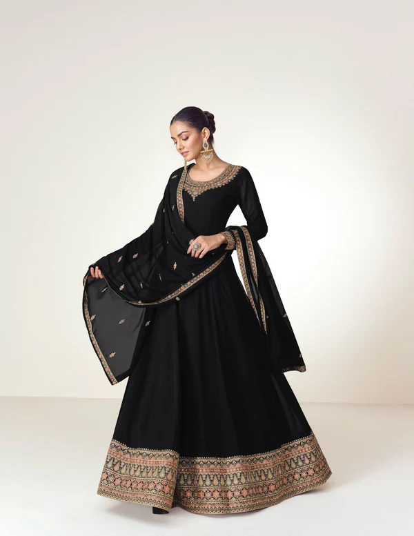 FC 10128 Black Color Blooming Georgette Embroidery Work Salwar Suit . Introductory Price ₹3449. Delivery 4-6 Working Days. Shop now. | Jump Suits, Salwar suit, Casual Suits, Creative suits, Designer Suits, Palazzo Suits, Party Wear Suits, Patiala Suits, Straight Suits