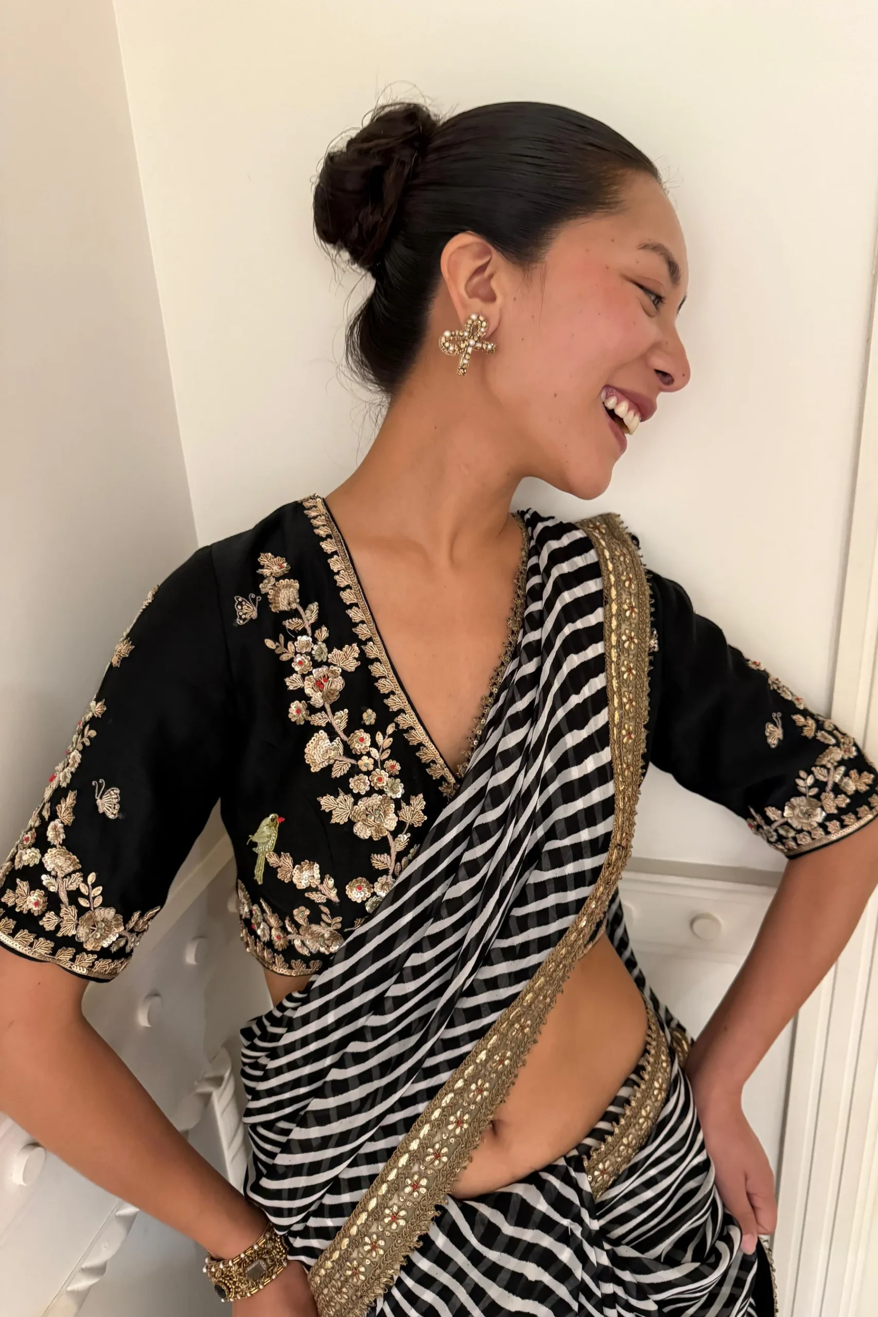 NC 5553 Black Faux Georgette Saree Perfect for Wedding, Party, Bridal Wear, Baisakhi, Raksha Bandhan –. Introductory Price ₹1899. Delivery 4-6 Workin | Designer Sarees, Sarees, Bollywood Sarees, Creative Sarees, Embroidered Sarees, Ethnic Saree, Modern Digital sarees, Party Wear Sarees