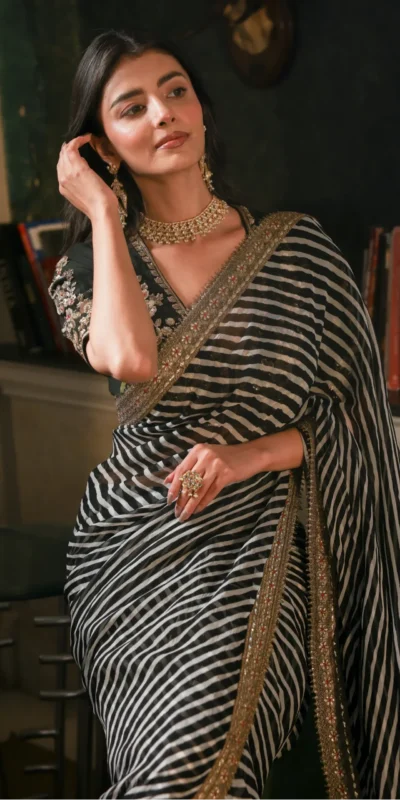 NC 5553 Black Faux Georgette Saree Perfect for Wedding, Party, Bridal Wear, Baisakhi, Raksha Bandhan –. Introductory Price ₹1899. Delivery 4-6 Workin | Designer Sarees, Sarees, Bollywood Sarees, Creative Sarees, Embroidered Sarees, Ethnic Saree, Modern Digital sarees, Party Wear Sarees