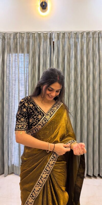 NC 5438 Brown Color Space Silk Saree with Embroidery Work & Zari Work. Best Price ₹2449. Delivery 4-6 Working Days. Shop now. | Designer Sarees, Sarees, Bollywood Sarees, Creative Sarees, Embroidered Sarees, Ethnic Saree, Modern Digital sarees, Party Wear Sarees