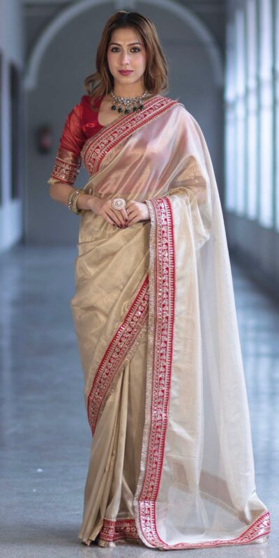 NC 5559 Cream Soft Twil Net Saree. Perfect for Wedding, Party, Onam, Family Gatherings, Mehendi – Festive Deal ₹1849. Delivery 4-6 Working Days | Designer Sarees, Sarees, Bollywood Sarees, Creative Sarees, Embroidered Sarees, Ethnic Saree, Modern Digital sarees, Party Wear Sarees