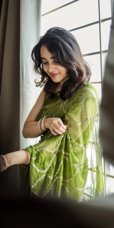 MS 505 Green Viscose Satin Saree with Sequins Work & Embroidery Work. Special Price âš1599. Delivery 4-6 Working Days. Shop now. | Designer Sarees, Sarees, Bollywood Sarees, Creative Sarees, Embroidered Sarees, Ethnic Saree, Modern Digital sarees, Party Wear Sarees