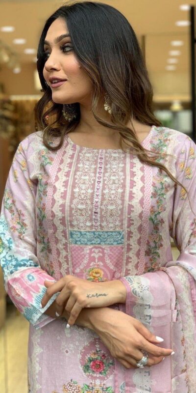 DC G22 Light Pink in Maslin Digital Print Salwar Suit . Wedding, Party, Festive, Events, Introductory Price ₹1749. Delivery 4-6 Working Days. Shop now. | Jump Suits, Salwar suit, Casual Suits, Creative suits, Designer Suits, Palazzo Suits, Party Wear Suits, Patiala Suits, Straight Suits