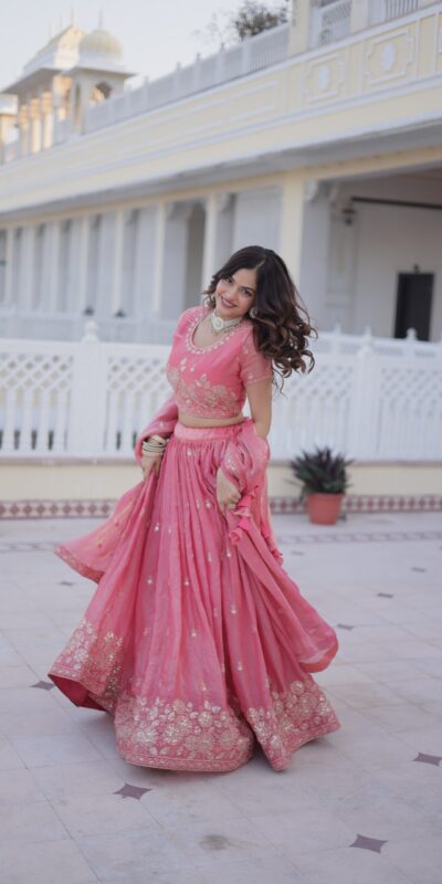 KA 5063 Gajri in Fendi Silk Embroidery Work & Zari Work Lehenga Choli . Affordable Price ₹2649. Delivery 4-6 Working Days. Shop now. | Lehenga, Bollywood Lehenga, Creative Lehenga, Designer Lehenga, Embroidered Lehenga, Party Wear Lehenga
