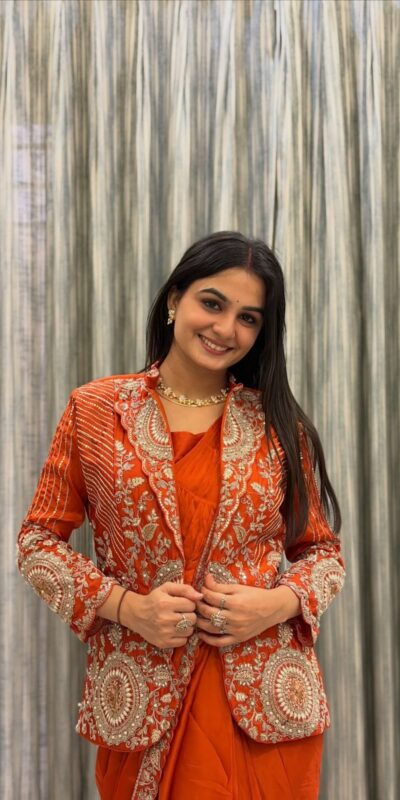 ST 1147 Orange in Rangoli Silk. Lace Work & Embroidery Work Saree Special Price ₹2099. Delivery 4-6 Working Days. Shop now. | Designer Sarees, Sarees, Bollywood Sarees, Creative Sarees, Embroidered Sarees, Ethnic Saree, Modern Digital sarees, Party Wear Sarees