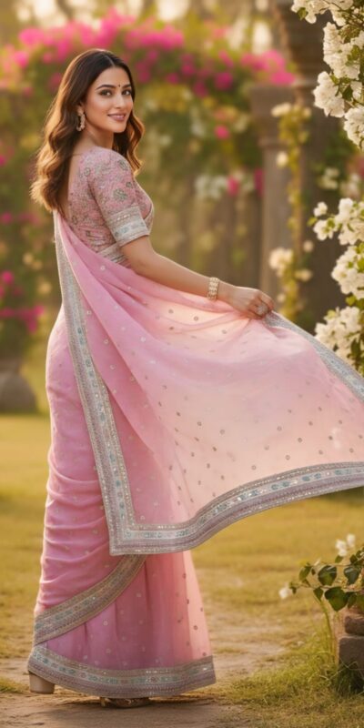 SC 1018 Pink Soft Organza Silk Saree with Lace Work & Embroidery Work. Festive Deal ₹2099. Delivery 4-6 Working Days. Shop now. | Designer Sarees, Sarees, Bollywood Sarees, Creative Sarees, Embroidered Sarees, Ethnic Saree, Modern Digital sarees, Party Wear Sarees