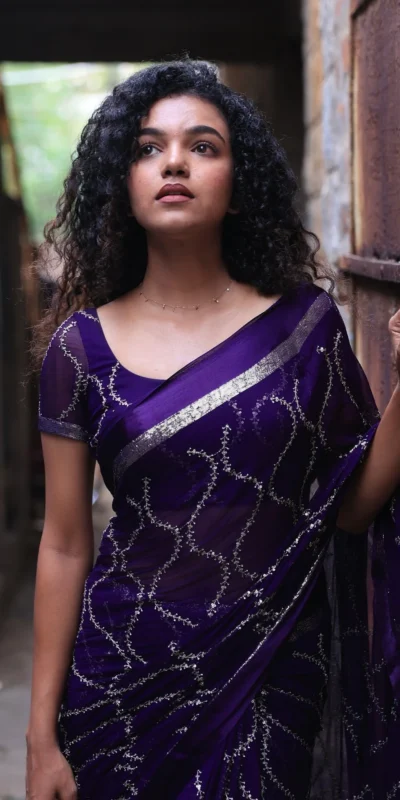 MS 505 Purple Viscose Satin Saree with Sequins Work & Embroidery Work. Special Price ₹1599. Delivery 4-6 Working Days. Shop now. | Designer Sarees, Sarees, Bollywood Sarees, Creative Sarees, Embroidered Sarees, Ethnic Saree, Modern Digital sarees, Party Wear Sarees