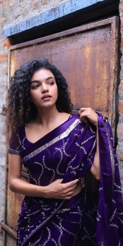 MS 505 Purple Viscose Satin Saree with Sequins Work & Embroidery Work. Special Price ₹1599. Delivery 4-6 Working Days. Shop now. | Designer Sarees, Sarees, Bollywood Sarees, Creative Sarees, Embroidered Sarees, Ethnic Saree, Modern Digital sarees, Party Wear Sarees