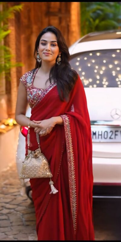 SC 1013 Red Rangoli Silk Saree Perfect for Wedding, Party, Diwali, Onam, Eid – . Get it for ₹1949. Delivery 4-6 Working Days. Shop now. | Designer Sarees, Sarees, Bollywood Sarees, Creative Sarees, Embroidered Sarees, Ethnic Saree, Modern Digital sarees, Party Wear Sarees