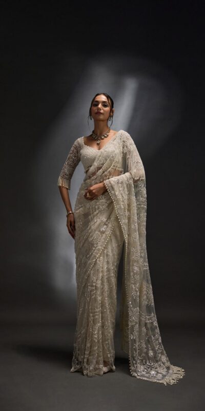 DF 3470 Silver Mono Net Saree Silver with Embroidery Work & Sequins Work. Festive Deal ₹1799. Delivery 4-6 Working Days. Shop now. | Designer Sarees, Sarees, Bollywood Sarees, Creative Sarees, Embroidered Sarees, Ethnic Saree, Modern Digital sarees, Party Wear Sarees