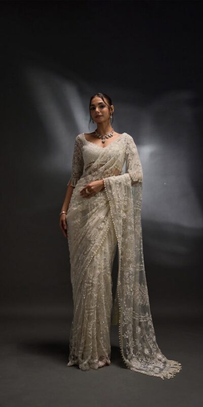 DF 3470 Silver Mono Net Saree Silver with Embroidery Work & Sequins Work. Festive Deal ₹1799. Delivery 4-6 Working Days. Shop now. | Designer Sarees, Sarees, Bollywood Sarees, Creative Sarees, Embroidered Sarees, Ethnic Saree, Modern Digital sarees, Party Wear Sarees