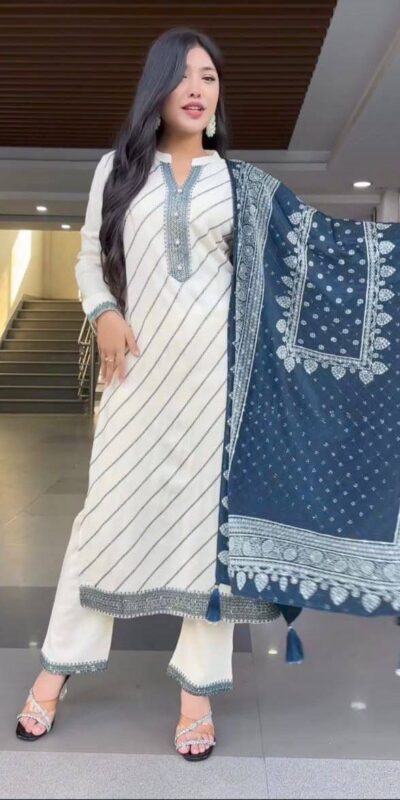DC 113 White in Maslin Digital Print Salwar Suit . Wedding, Party, Festive, Events, Introductory Price ₹1599. Delivery 4-6 Working Days. Shop now. | Jump Suits, Salwar suit, Casual Suits, Creative suits, Designer Suits, Palazzo Suits, Party Wear Suits, Patiala Suits, Straight Suits