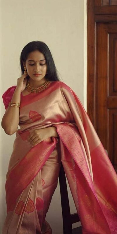 KP 5025 Pink in Soft Lichi Silk Jacquard Work Designer Work Saree . Exclusive Offer ₹1449. Delivery 4-6 Working Days. Shop now. | Designer Sarees, Modern Digital sarees, Sarees, Bollywood Sarees, Creative Sarees, Embroidered Sarees, Ethnic Saree, Party Wear Sarees