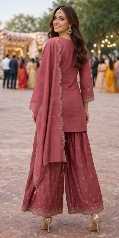 FC 4261 Peach Color Roman Silk Salwar Suit with Embroidery Work. Available at ₹2549 only. Delivery 4-6 Working Days. Shop now. | Jump Suits, Salwar suit, Casual Suits, Creative suits, Designer Suits, Palazzo Suits, Party Wear Suits, Patiala Suits, Straight Suits