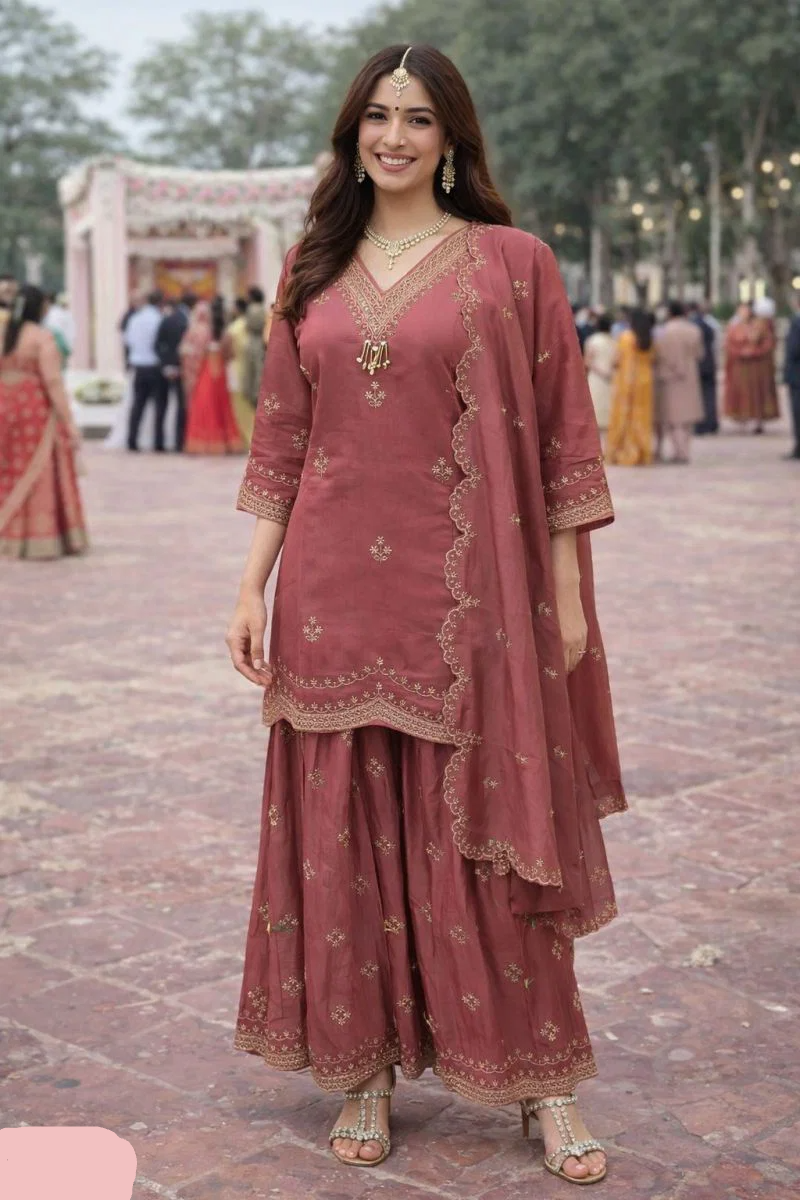 FC 4261 Peach Color Roman Silk Salwar Suit with Embroidery Work. Available at ₹2549 only. Delivery 4-6 Working Days. Shop now. | Jump Suits, Salwar suit, Casual Suits, Creative suits, Designer Suits, Palazzo Suits, Party Wear Suits, Patiala Suits, Straight Suits