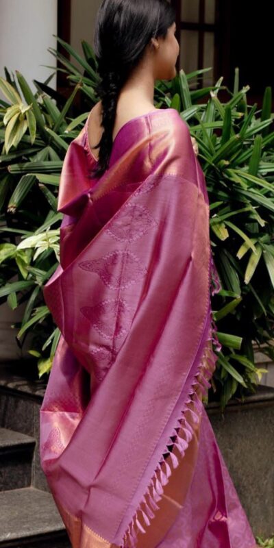 KPR 301 Pink in Soft Lichi Silk Jacquard Work Designer Work Saree . Exclusive Offer ₹1349. Delivery 4-6 Working Days. Shop now. | Designer Sarees, Modern Digital sarees, Sarees, Bollywood Sarees, Creative Sarees, Embroidered Sarees, Ethnic Saree, Party Wear Sarees