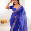 SP 79 Blue Faux Georgette Saree Perfect for Wedding, Party, Lohri, Engagement, Baby Shower – . Now at just ₹1999. Delivery 4-6 Working Days. Shop now | Designer Sarees, Modern Digital sarees, Sarees, Bollywood Sarees, Creative Sarees, Embroidered Sarees, Ethnic Saree, Party Wear Sarees