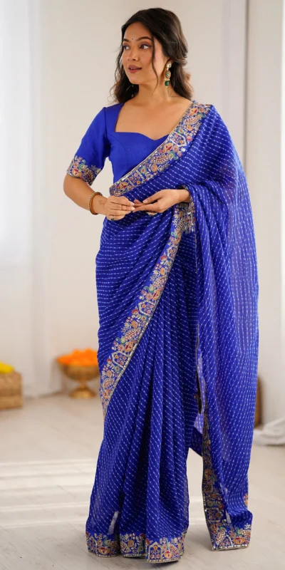 SP 79 Blue Faux Georgette Saree Perfect for Wedding, Party, Lohri, Engagement, Baby Shower – . Now at just ₹1999. Delivery 4-6 Working Days. Shop now | Designer Sarees, Modern Digital sarees, Sarees, Bollywood Sarees, Creative Sarees, Embroidered Sarees, Ethnic Saree, Party Wear Sarees