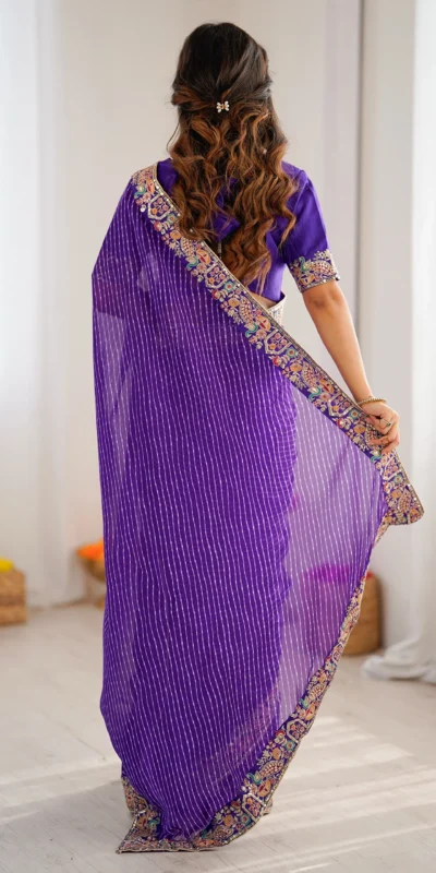 SP 79 Purple Faux Georgette Saree Perfect for Wedding, Party, Lohri, Engagement, Baby Shower – . Now at just ₹1999. Delivery 4-6 Working Days. Shop now | Designer Sarees, Modern Digital sarees, Sarees, Bollywood Sarees, Creative Sarees, Embroidered Sarees, Ethnic Saree, Party Wear Sarees