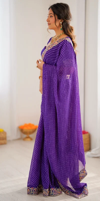 SP 79 Purple Faux Georgette Saree Perfect for Wedding, Party, Lohri, Engagement, Baby Shower – . Now at just ₹1999. Delivery 4-6 Working Days. Shop now | Designer Sarees, Modern Digital sarees, Sarees, Bollywood Sarees, Creative Sarees, Embroidered Sarees, Ethnic Saree, Party Wear Sarees