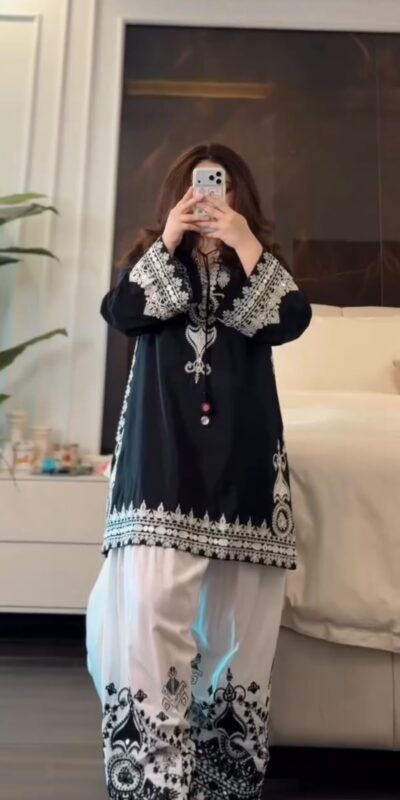 JF 044 Black Black Natural Crep Silk Salwar Suit with Embroidery Work & Digital Print. Now at just ₹2099. Delivery 4-6 Working Days. Shop now. | Jump Suits, Salwar suit, Casual Suits, Creative suits, Designer Suits, Palazzo Suits, Party Wear Suits, Patiala Suits, Straight Suits