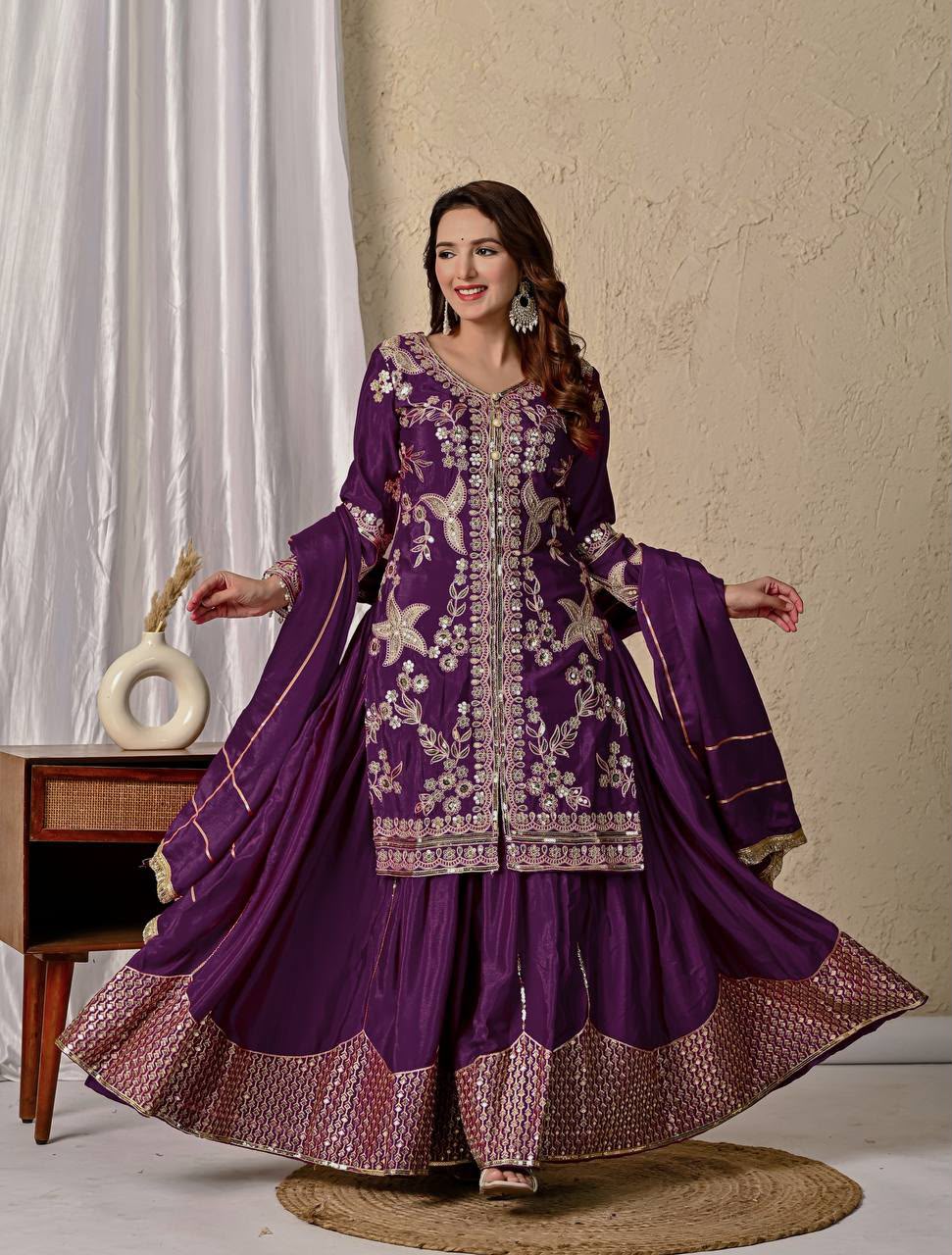 MD 3055 Wine Color Chinon Silk Salwar Suit with Embroidery Work. Online Get it for ₹2149. Delivery 4-6 Working Days. Shop now. | Jump Suits, Salwar suit, Casual Suits, Creative suits, Designer Suits, Palazzo Suits, Party Wear Suits, Patiala Suits, Straight Suits