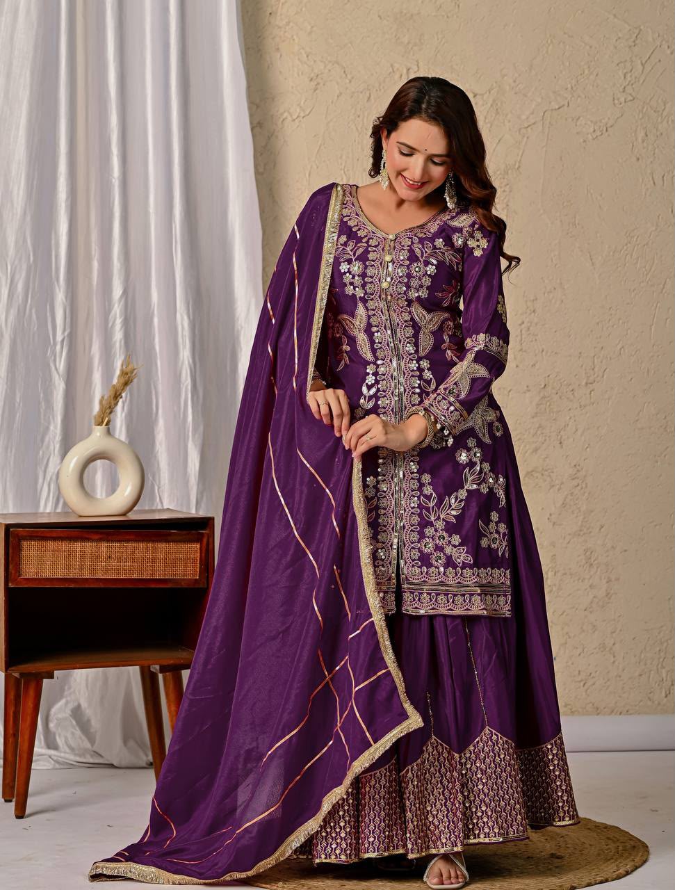 MD 3055 Wine Color Chinon Silk Salwar Suit with Embroidery Work. Online Get it for ₹2149. Delivery 4-6 Working Days. Shop now. | Jump Suits, Salwar suit, Casual Suits, Creative suits, Designer Suits, Palazzo Suits, Party Wear Suits, Patiala Suits, Straight Suits