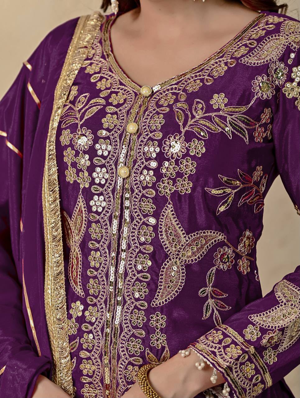 MD 3055 Wine Color Chinon Silk Salwar Suit with Embroidery Work. Online Get it for ₹2149. Delivery 4-6 Working Days. Shop now. | Jump Suits, Salwar suit, Casual Suits, Creative suits, Designer Suits, Palazzo Suits, Party Wear Suits, Patiala Suits, Straight Suits