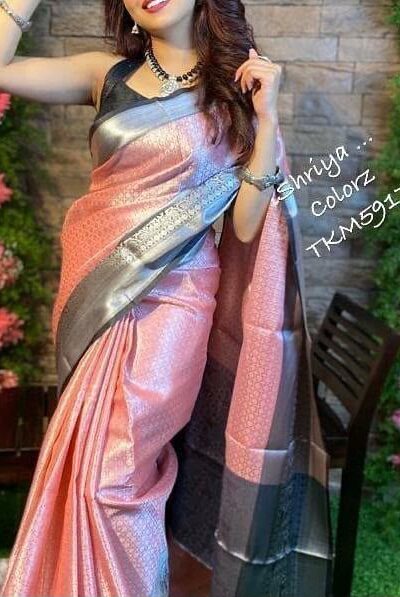 KPR 051 Pink Soft Lichi Silk Saree with Lace Work & Lace Border. Introductory Price ₹1449. Delivery 4-6 Working Days. Shop now. | Designer Sarees, Modern Digital sarees, Sarees, Bollywood Sarees, Creative Sarees, Embroidered Sarees, Ethnic Saree, Party Wear Sarees