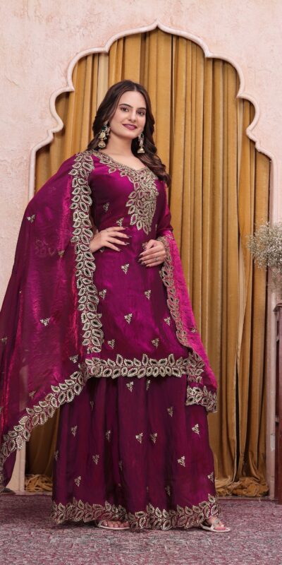 FE 141 Wine Fendy Silk Salwar Suit with Mirror Work & Embroidery Work. Best Price ₹2449. Delivery 4-6 Working Days. Shop now. | Jump Suits, Salwar suit, Casual Suits, Creative suits, Designer Suits, Palazzo Suits, Party Wear Suits, Patiala Suits, Straight Suits