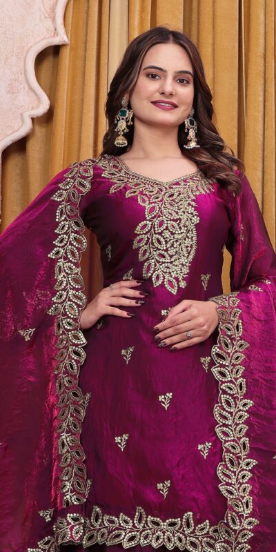 FE 141 Wine Fendy Silk Salwar Suit with Mirror Work & Embroidery Work. Best Price ₹2449. Delivery 4-6 Working Days. Shop now. | Jump Suits, Salwar suit, Casual Suits, Creative suits, Designer Suits, Palazzo Suits, Party Wear Suits, Patiala Suits, Straight Suits