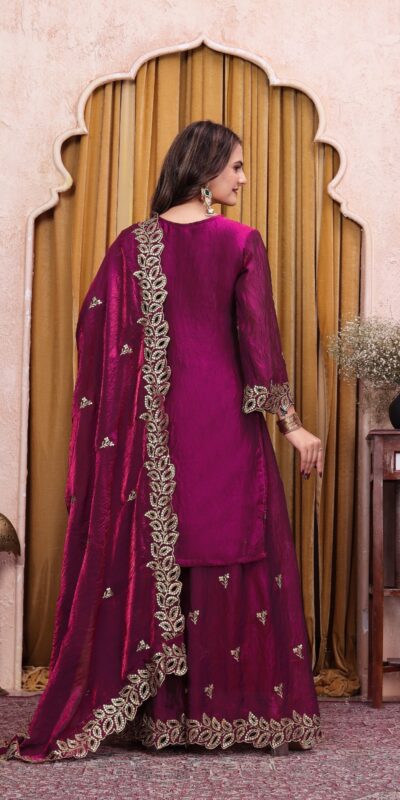FE 141 Wine Fendy Silk Salwar Suit with Mirror Work & Embroidery Work. Best Price ₹2449. Delivery 4-6 Working Days. Shop now. | Jump Suits, Salwar suit, Casual Suits, Creative suits, Designer Suits, Palazzo Suits, Party Wear Suits, Patiala Suits, Straight Suits